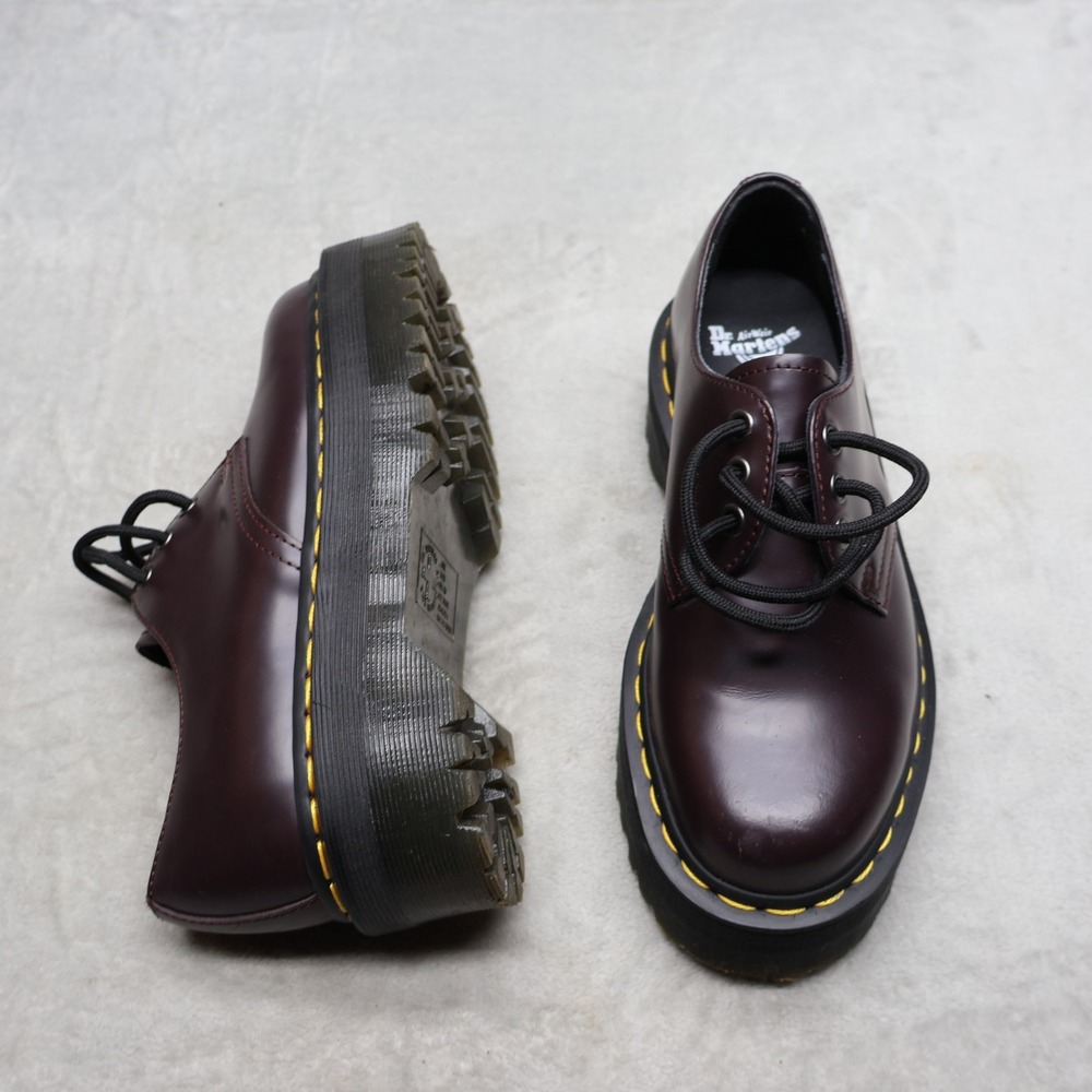 Dr Martens Unisex 5M 6M Oxford Shoes Brown 1461 Smooth Leather Quad Platform